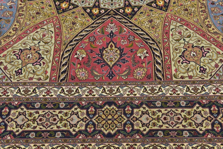 Detail image of 8' x 10' Hand Knotted Tabriz Persian Rug