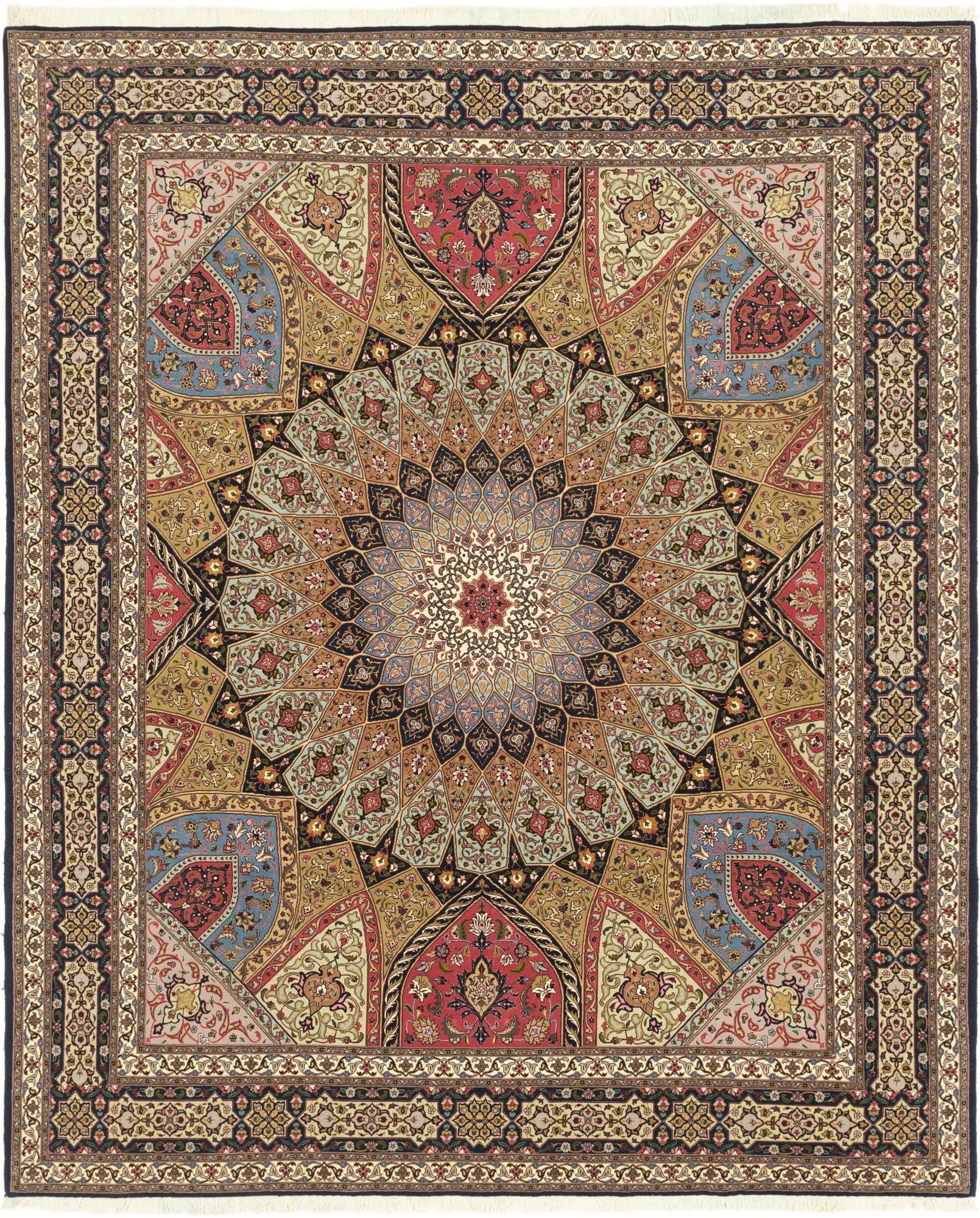 8' x 10' Hand Knotted Tabriz Persian Rug