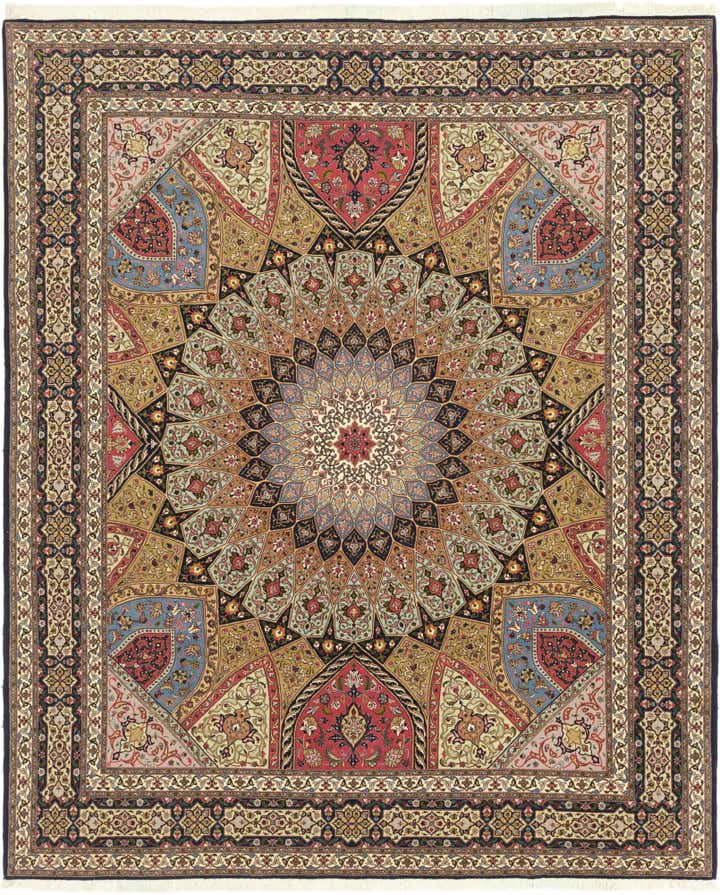 8' x 10' Hand Knotted Tabriz Persian Rug