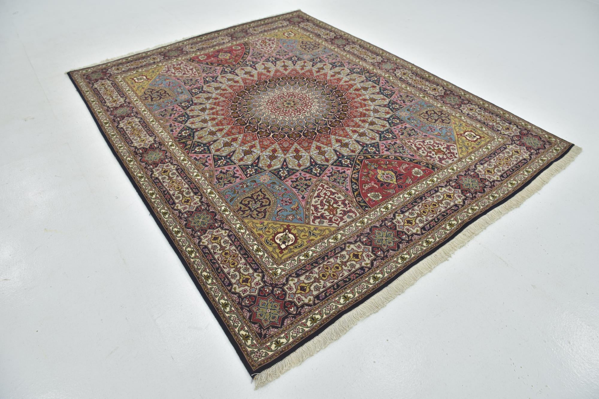 6' 8 x 8' 6 Hand Knotted Tabriz Persian Rug