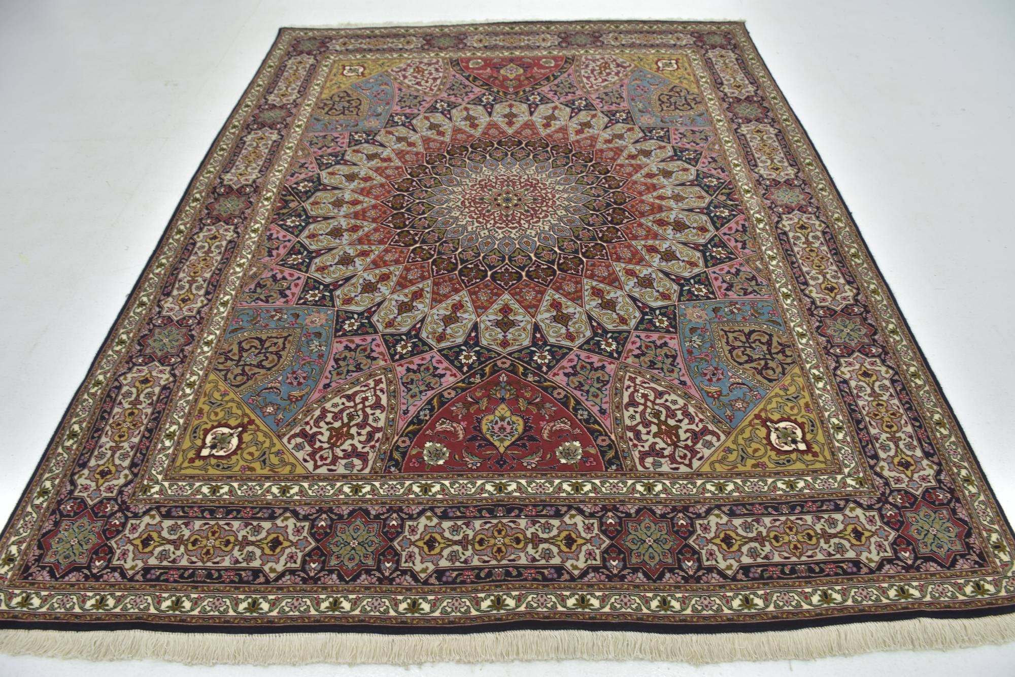 6' 8 x 8' 6 Hand Knotted Tabriz Persian Rug