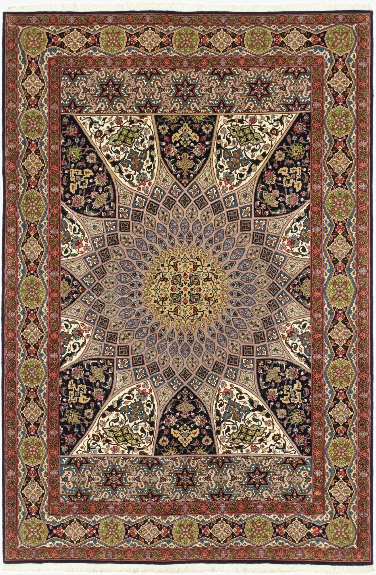 203cm x 307cm  Hand Knotted Tabriz Persian Wool Rug