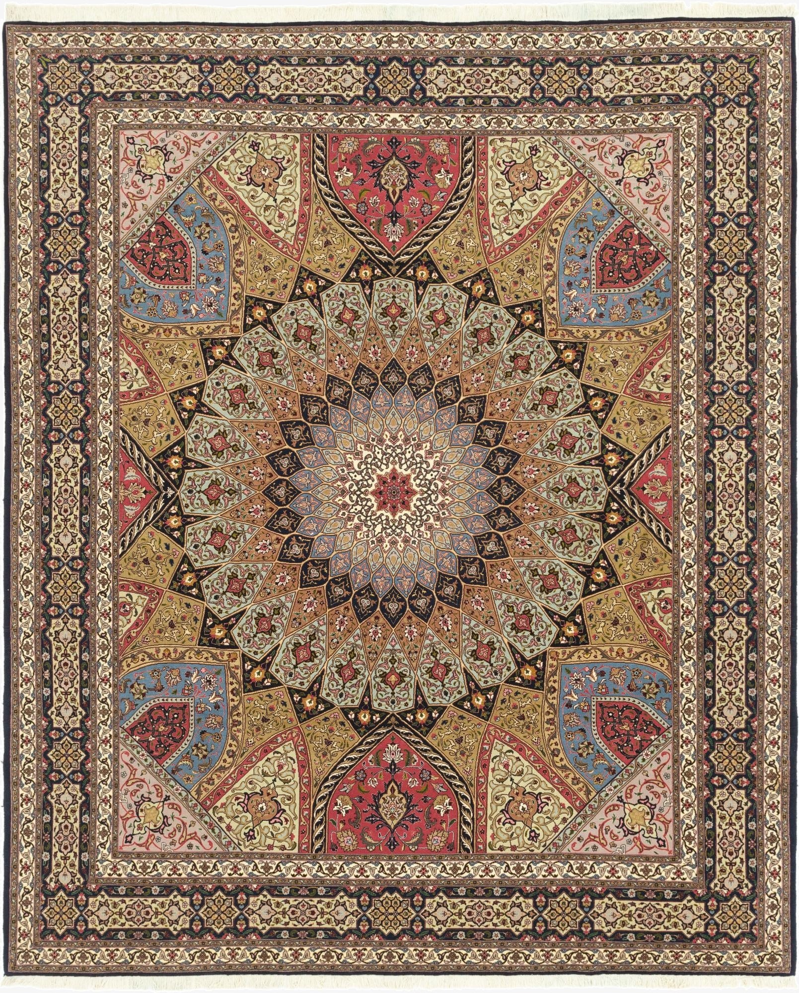 245cm x 305cm  Hand Knotted Tabriz Persian Rug