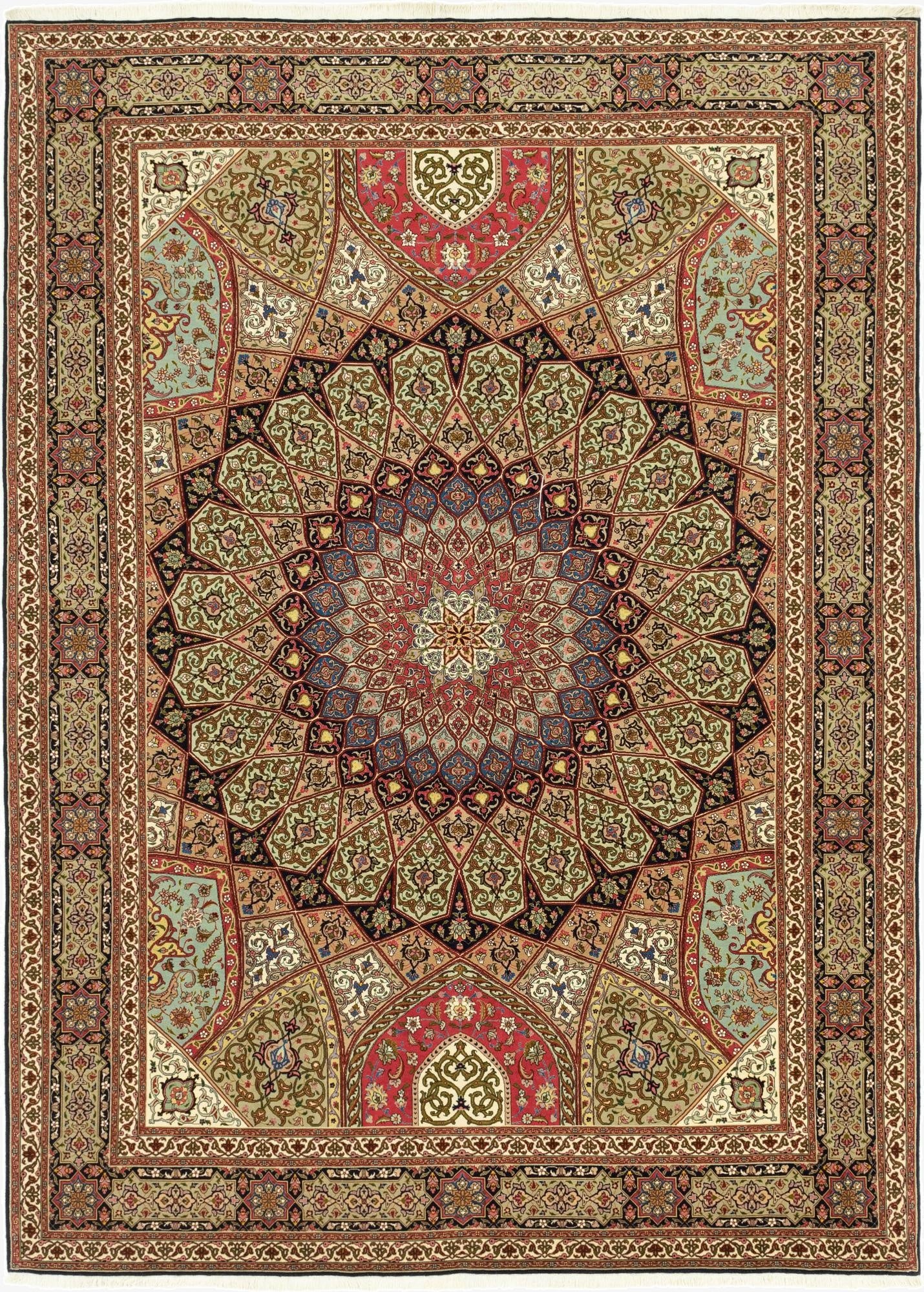 250cm x 355cm  Hand Knotted Tabriz Persian Rug