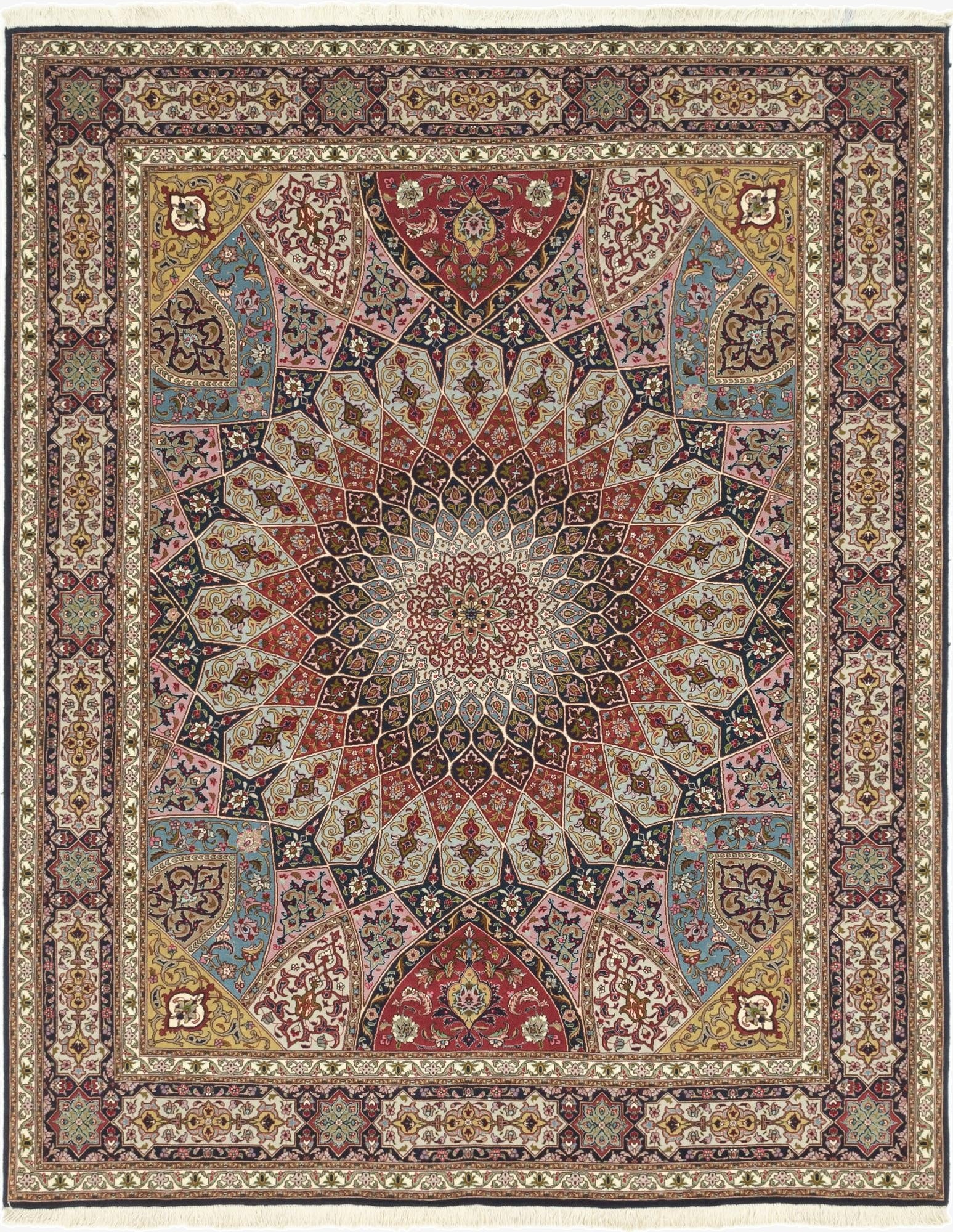 203cm x 260cm  Hand Knotted Tabriz Persian Rug