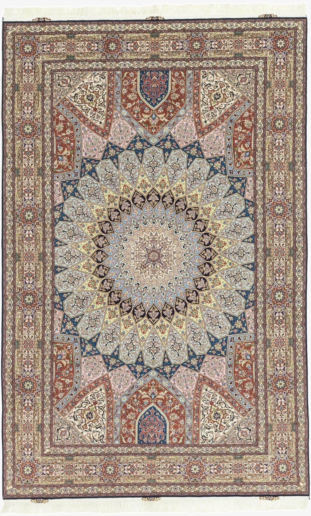 195cm x 307cm  Hand Knotted Tabriz Persian Rug