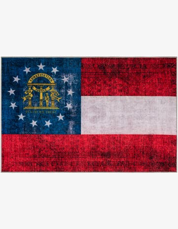 5' x 8' Georgia The Flag Collection Rug