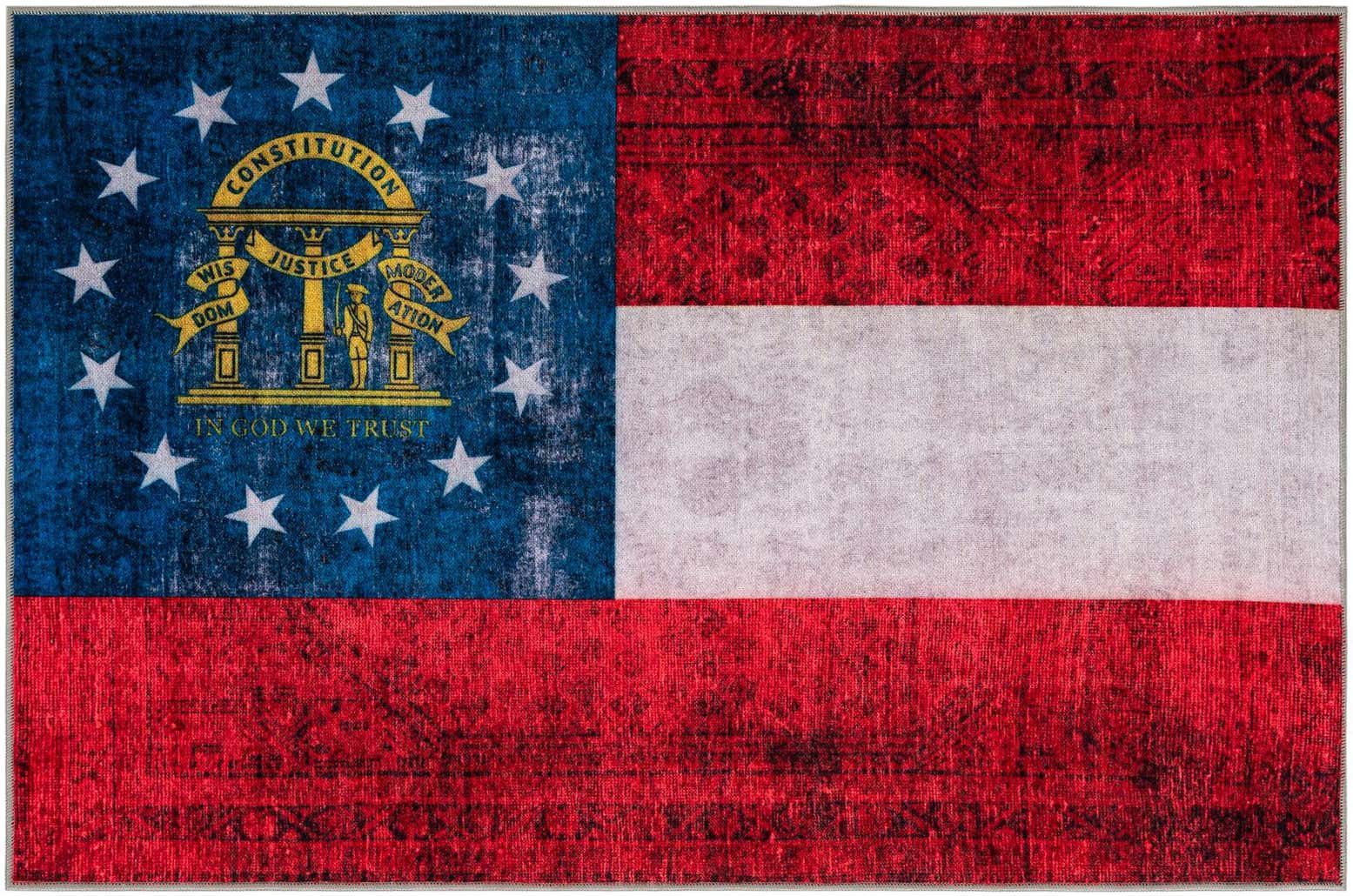 8' x 11' Georgia The Flag Collection Rug