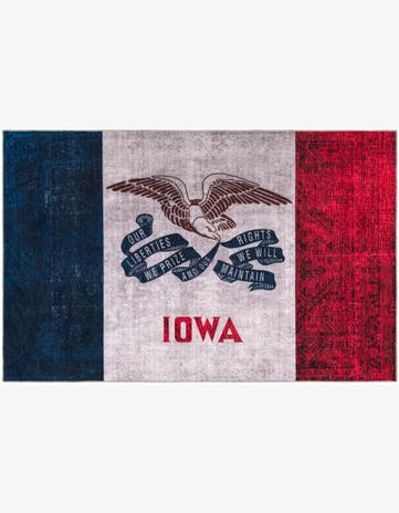 8' x 10' Iowa The Flag Collection Rug