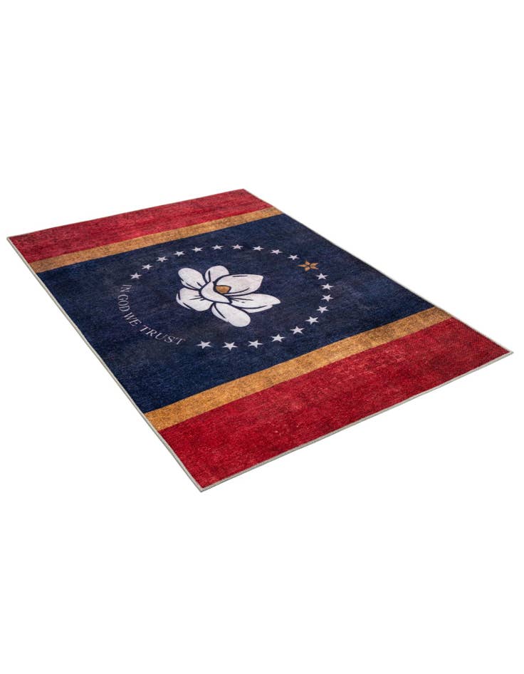 Detail image of 4' x 6' Mississippi The Flag Collection Rug