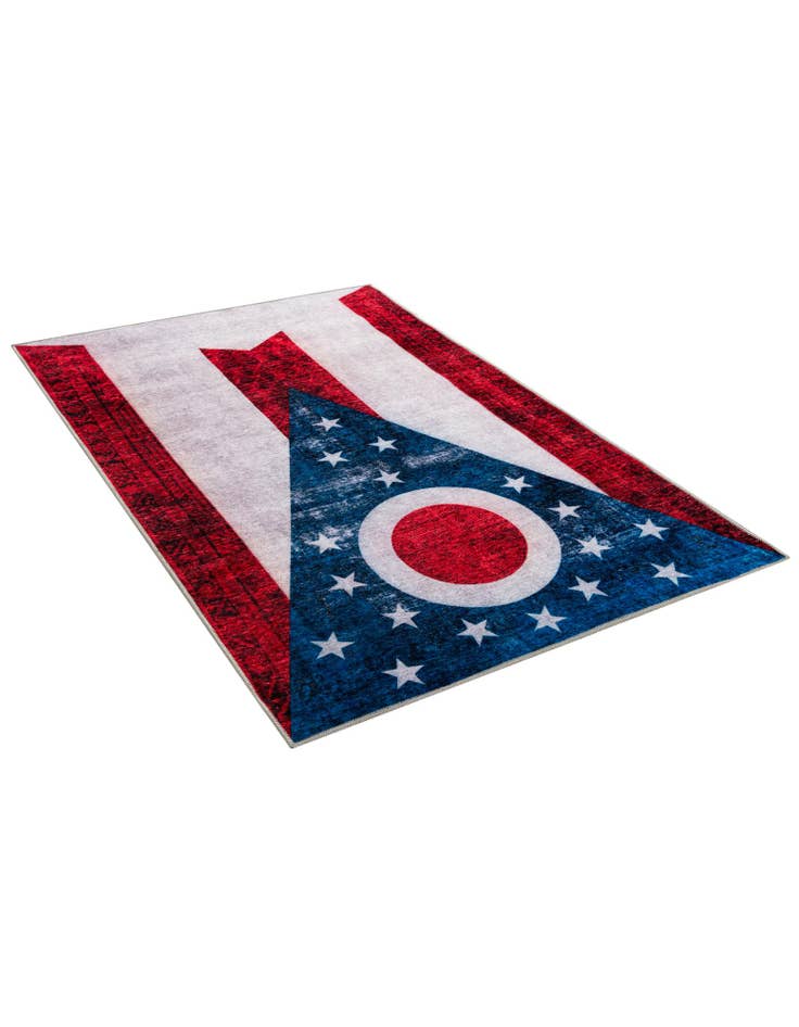 Detail image of 4' x 6' Ohio The Flag Collection Rug