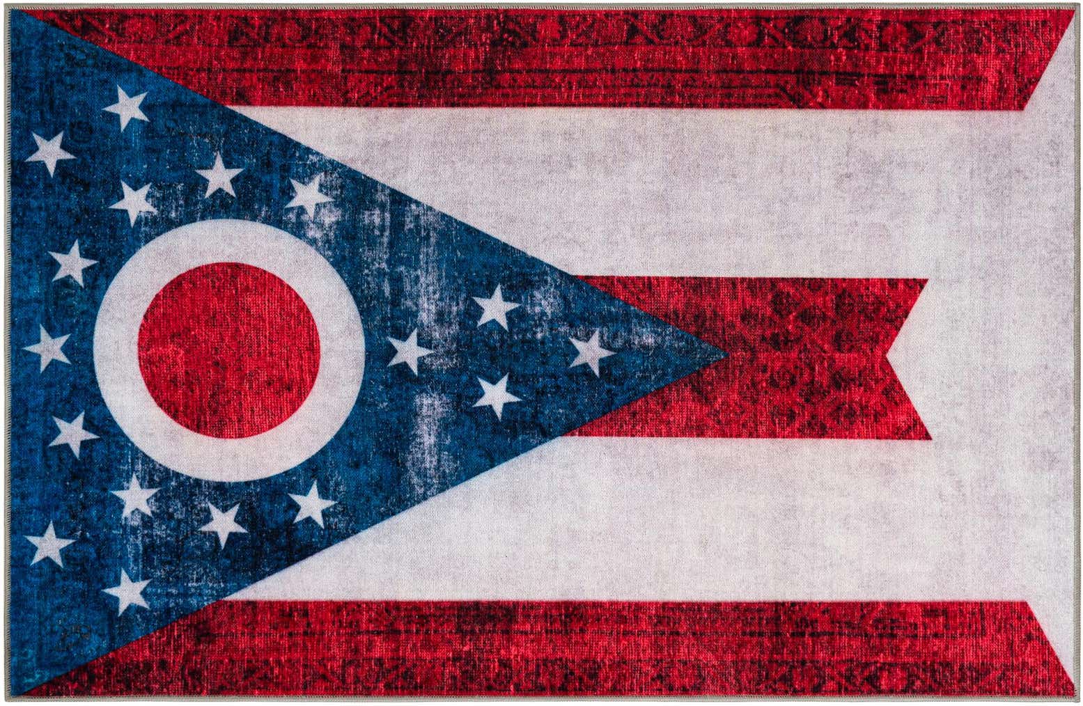 5' x 7' Ohio The Flag Collection Rug