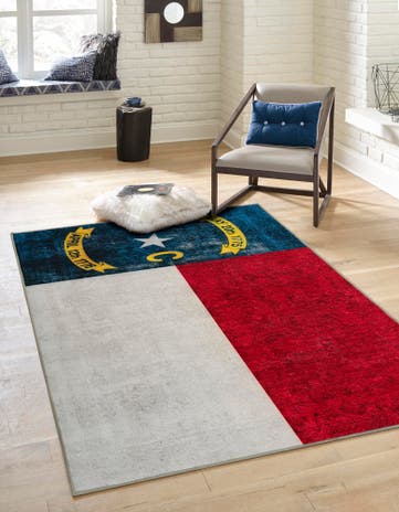 5' x 7' North Carolina The Flag Collection Rug