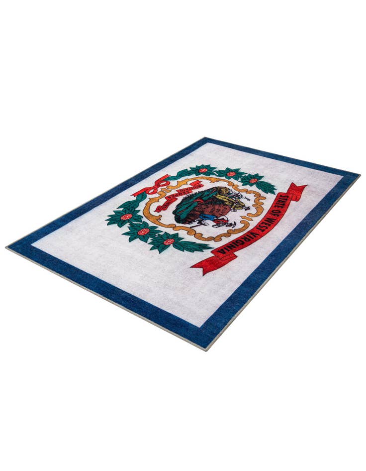 Detail image of 4' x 6' West Virginia The Flag Collection Rug