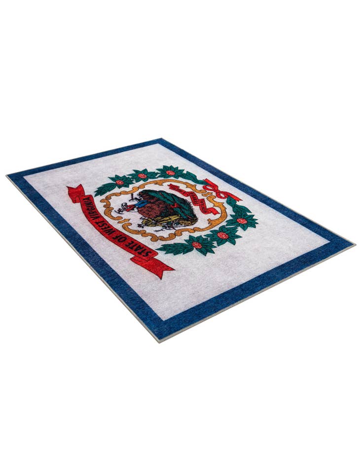 Detail image of 4' x 6' West Virginia The Flag Collection Rug