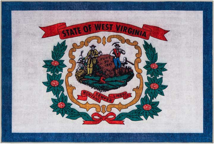 5' x 8' West Virginia The Flag Collection Rug