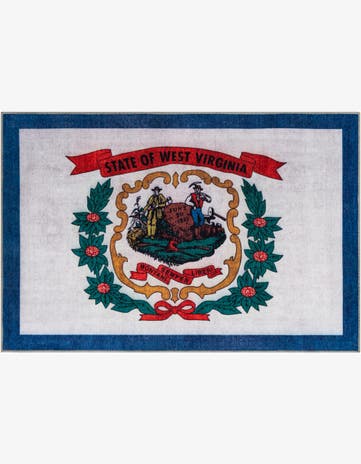 9' x 12' West Virginia The Flag Collection Rug