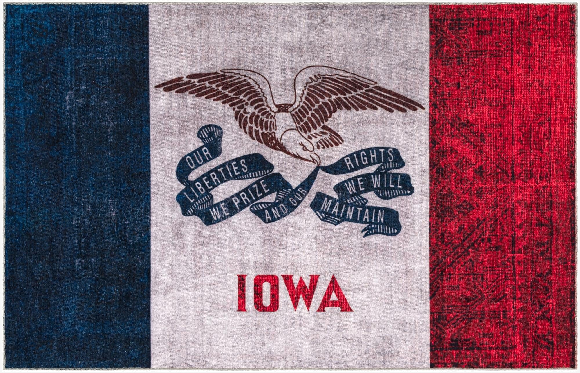9' x 12' Iowa The Flag Collection Rug