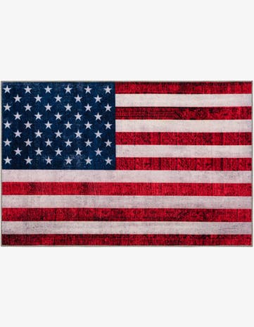 5' x 8' USA The Flag Collection Rug