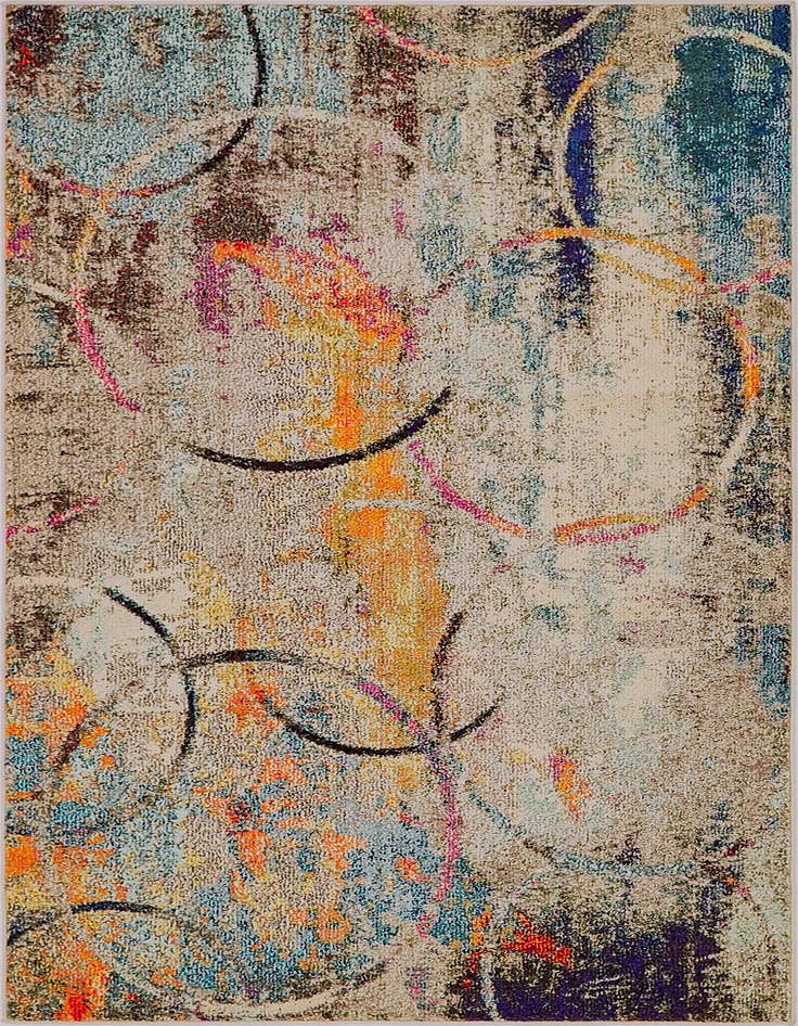 Detail image of 4' x 6' Washable Theia Rug