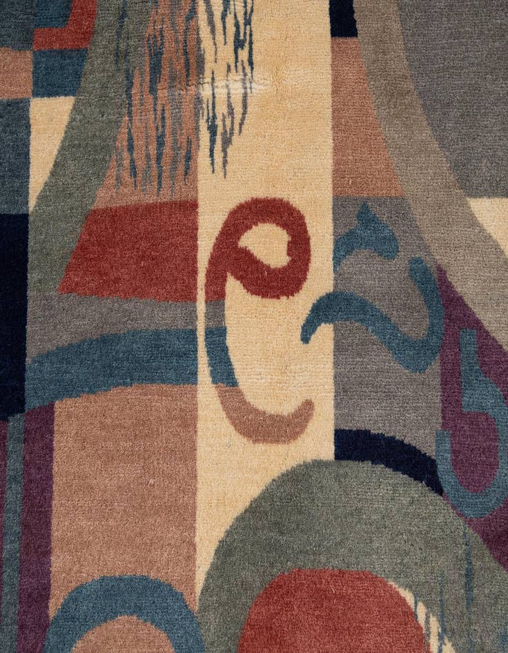Detail image of 5' 6 x 8' Hand Knotted Tibet Wool Rug