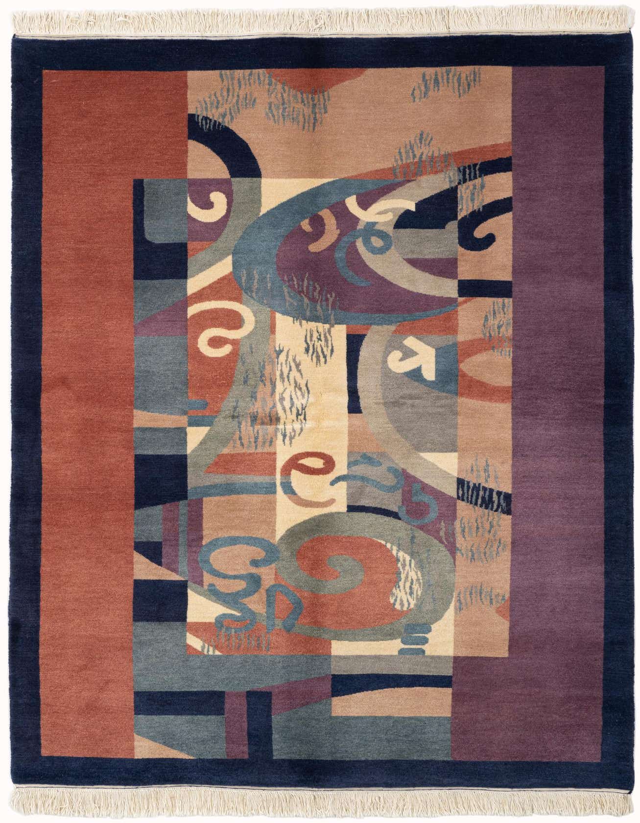 5' 6 x 8' Hand Knotted Tibet Wool Rug