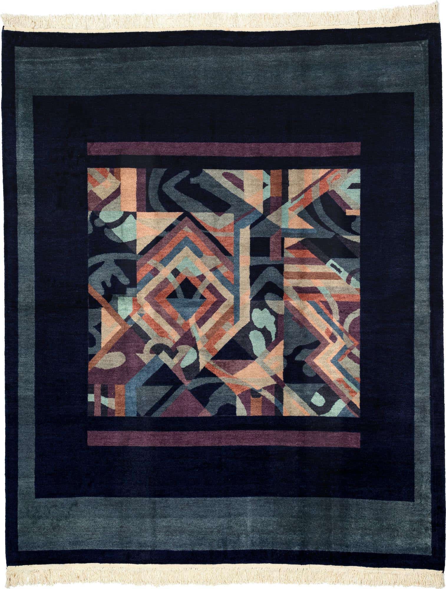 6' 7 x 8' 2 Hand Knotted Tibet Wool Rug