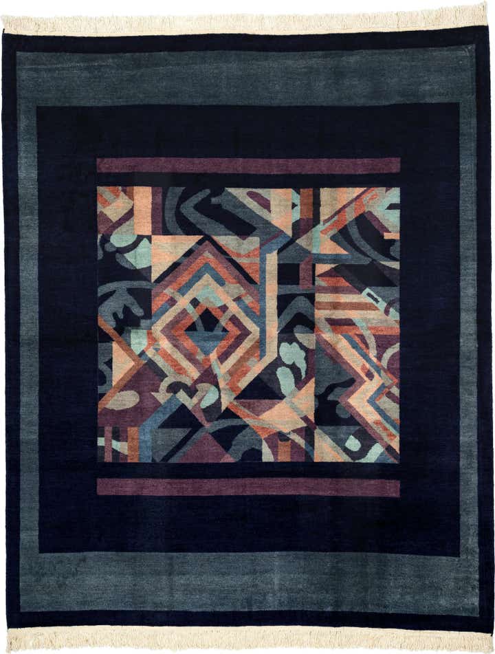 6' 7 x 8' 2 Hand Knotted Tibet Wool Rug