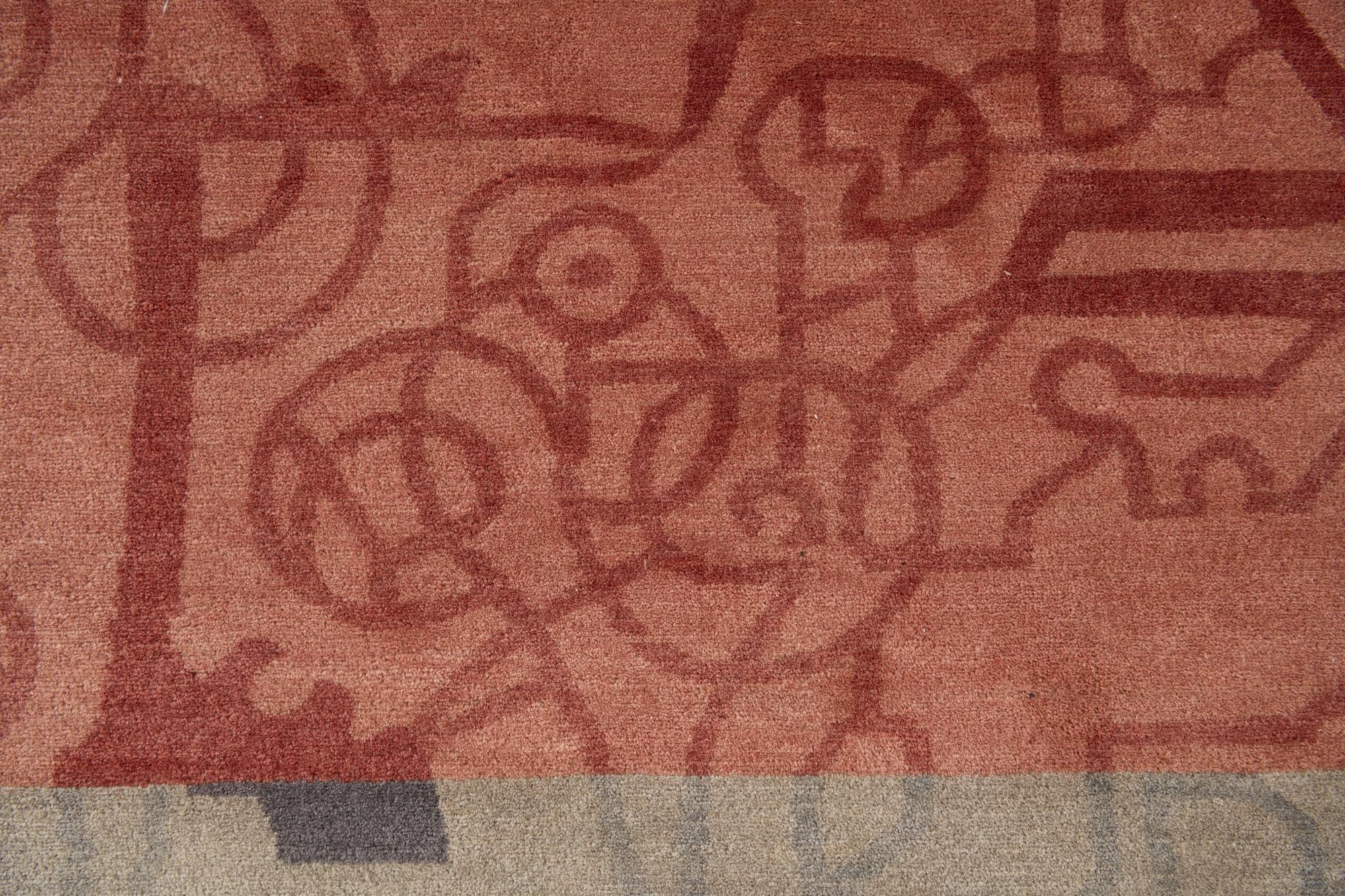 6' 6 x 9' 1 Hand Knotted Tibet Wool Rug