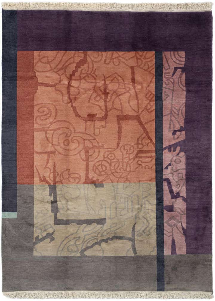 6' 6 x 9' 1 Hand Knotted Tibet Wool Rug