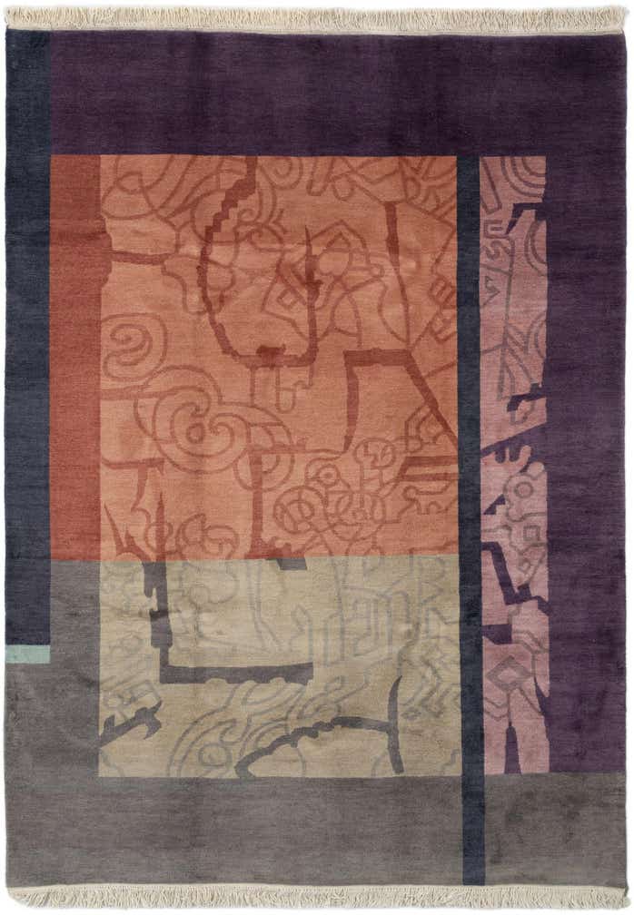 6' 6 x 9' 1 Hand Knotted Tibet Wool Rug