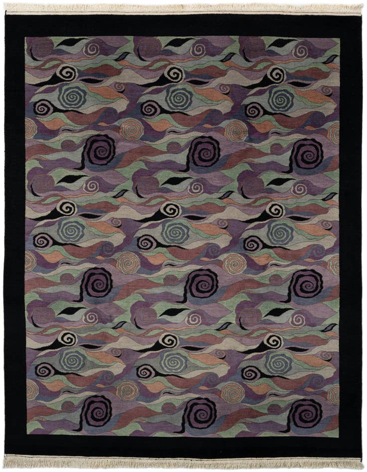 Detail image of 6' 7 x 9' 6 Hand Knotted Tibet Wool Rug