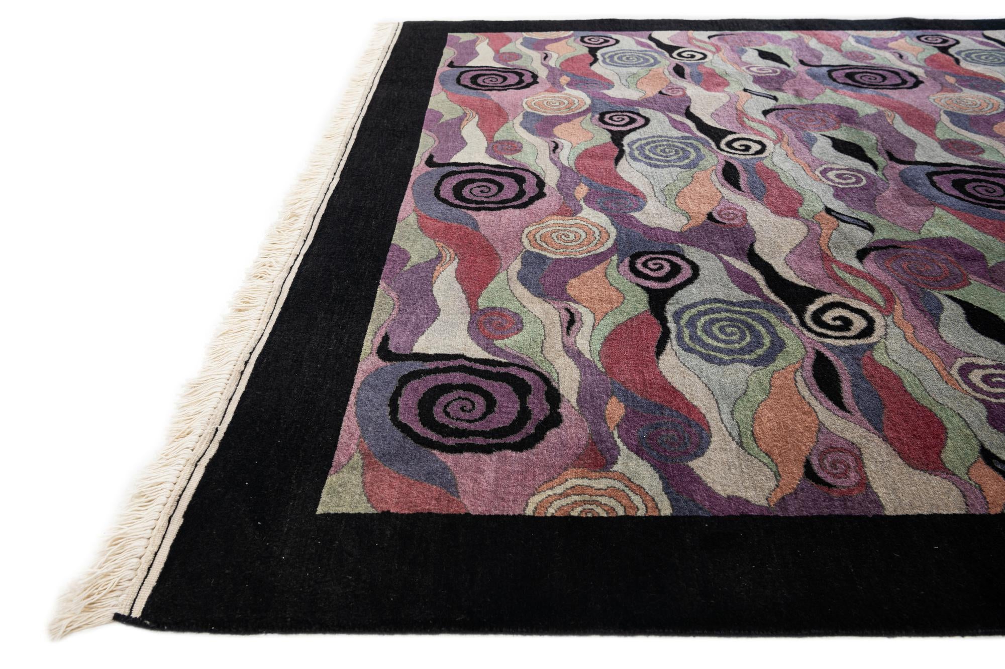 6' 7 x 9' 8 Hand Knotted Tibet Wool Rug