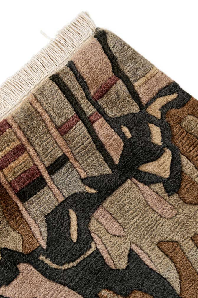 4' x 5' 8 Hand Knotted Tibet Wool Rug
