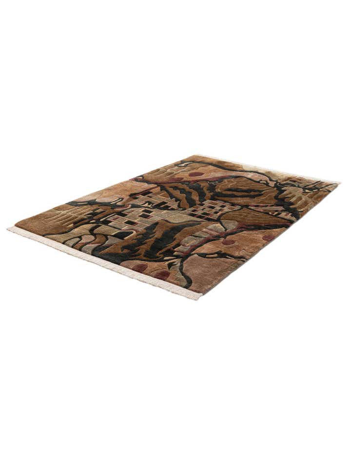4' x 5' 8 Hand Knotted Tibet Wool Rug