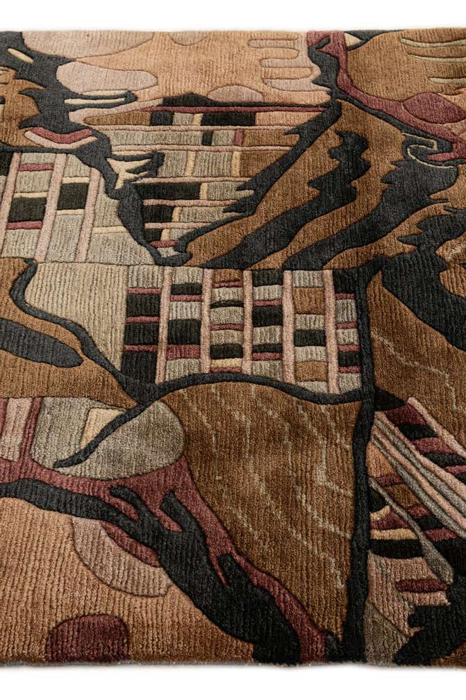 4' x 5' 8 Hand Knotted Tibet Wool Rug
