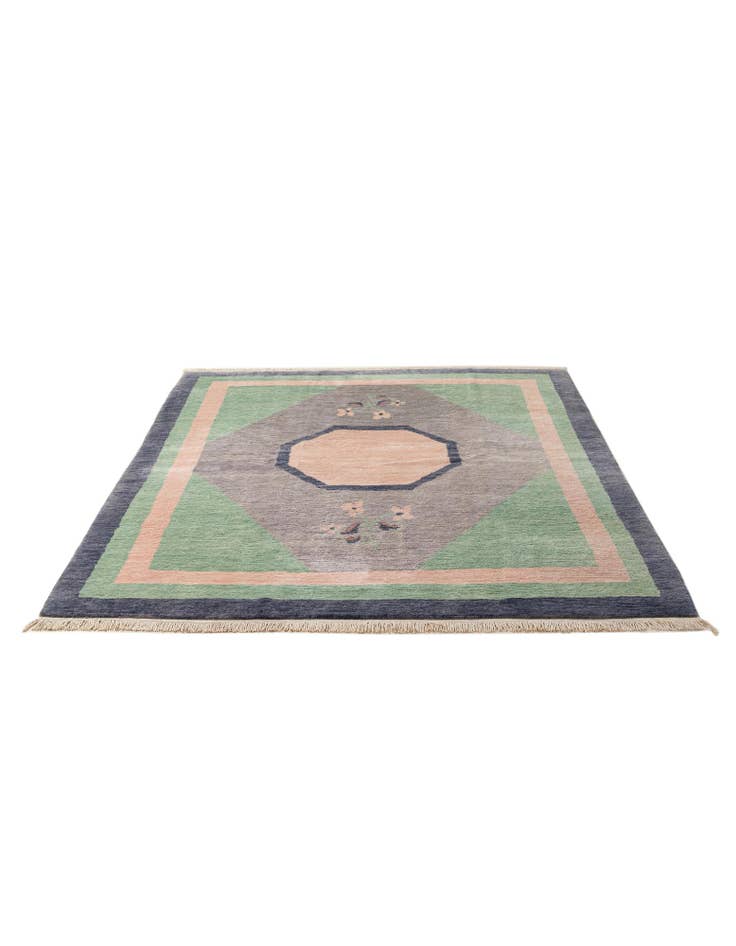 Detail image of 6' 8 x 8' 4 Hand Knotted Tibet Wool Rug