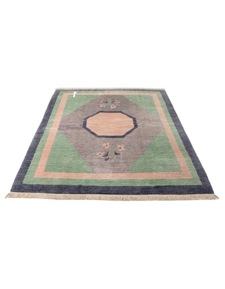 Detail image of 6' 8 x 8' 4  Hand Knotted Tibet Wool Rug