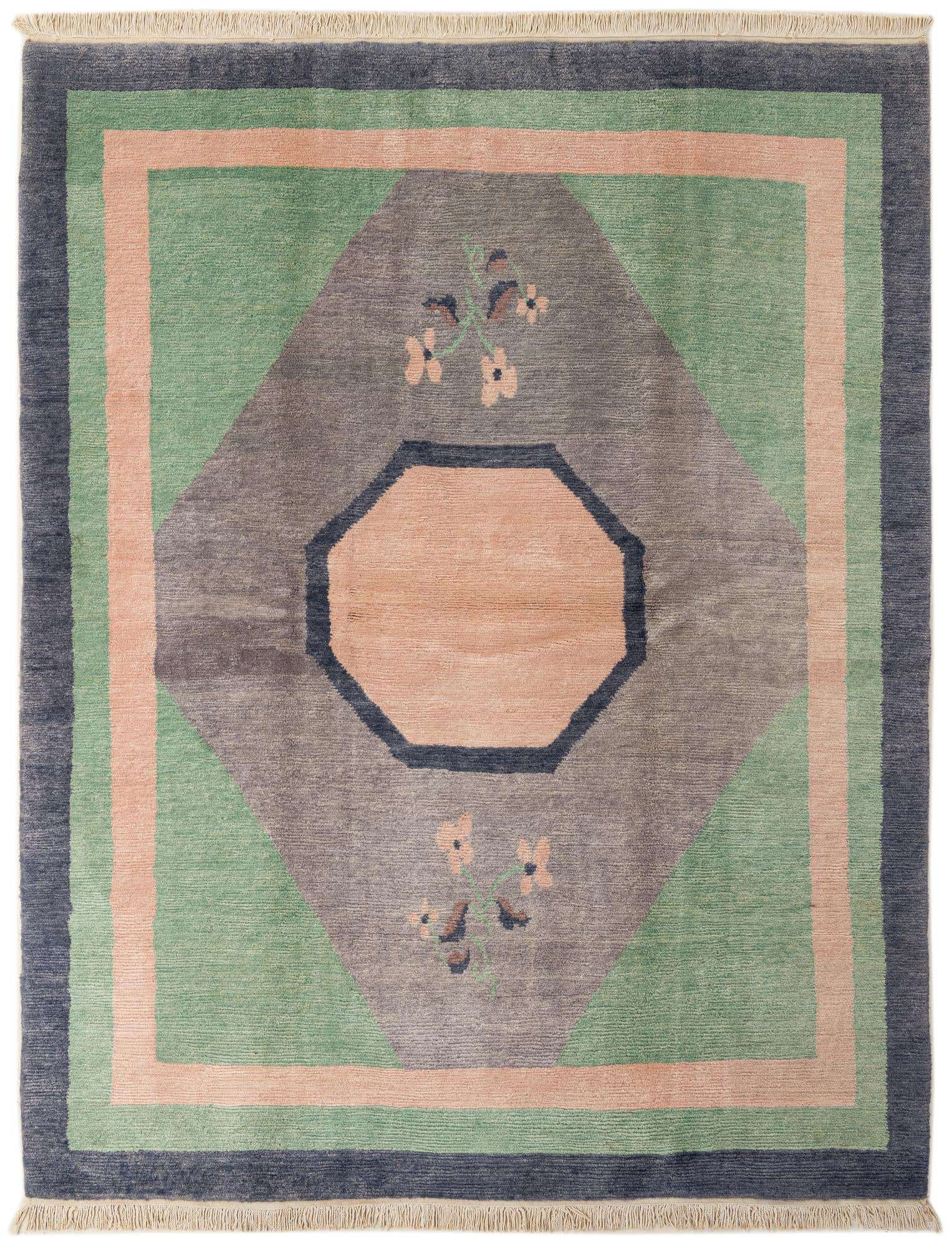6' 8 x 8' 4 Hand Knotted Tibet Wool Rug