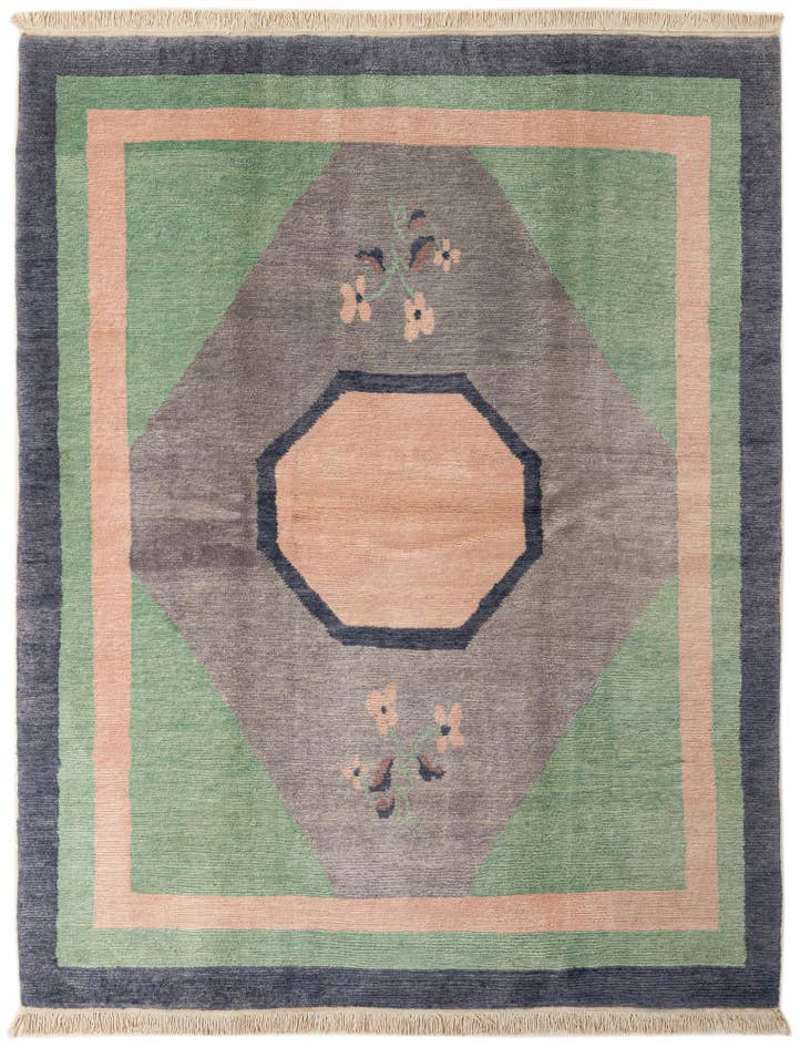 Detail image of 6' 8 x 8' 4 Hand Knotted Tibet Wool Rug