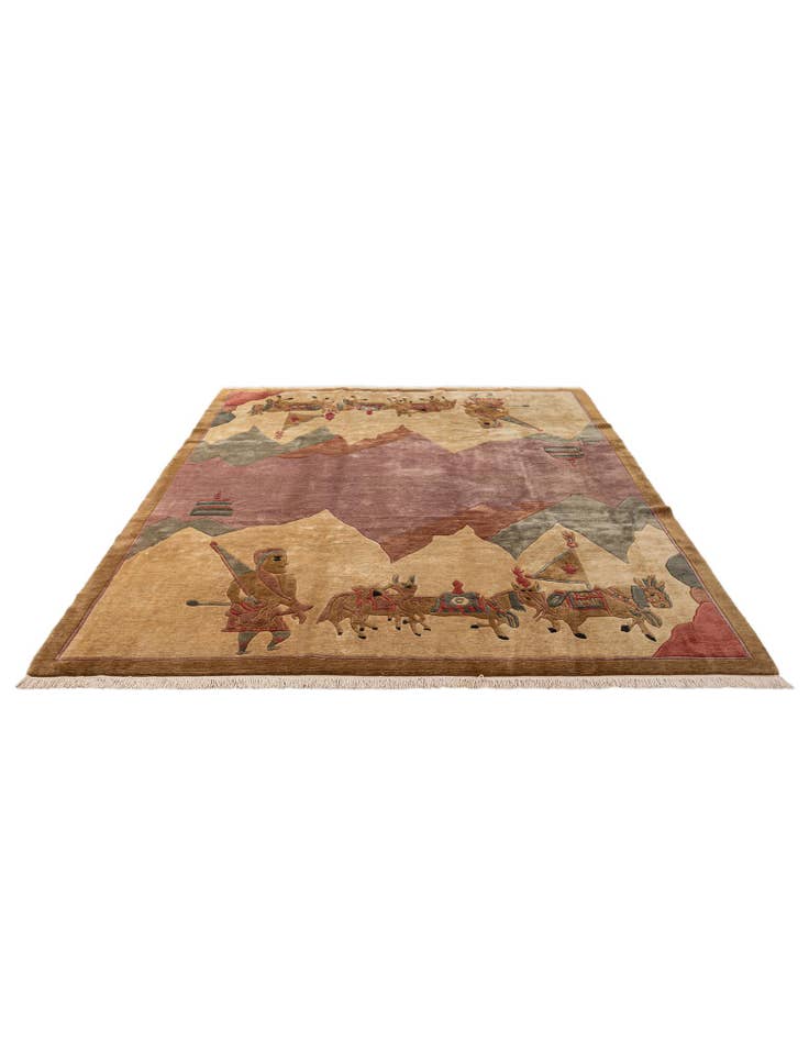 Detail image of 8' 4 x 11' Hand Knotted Tibet Wool Rug
