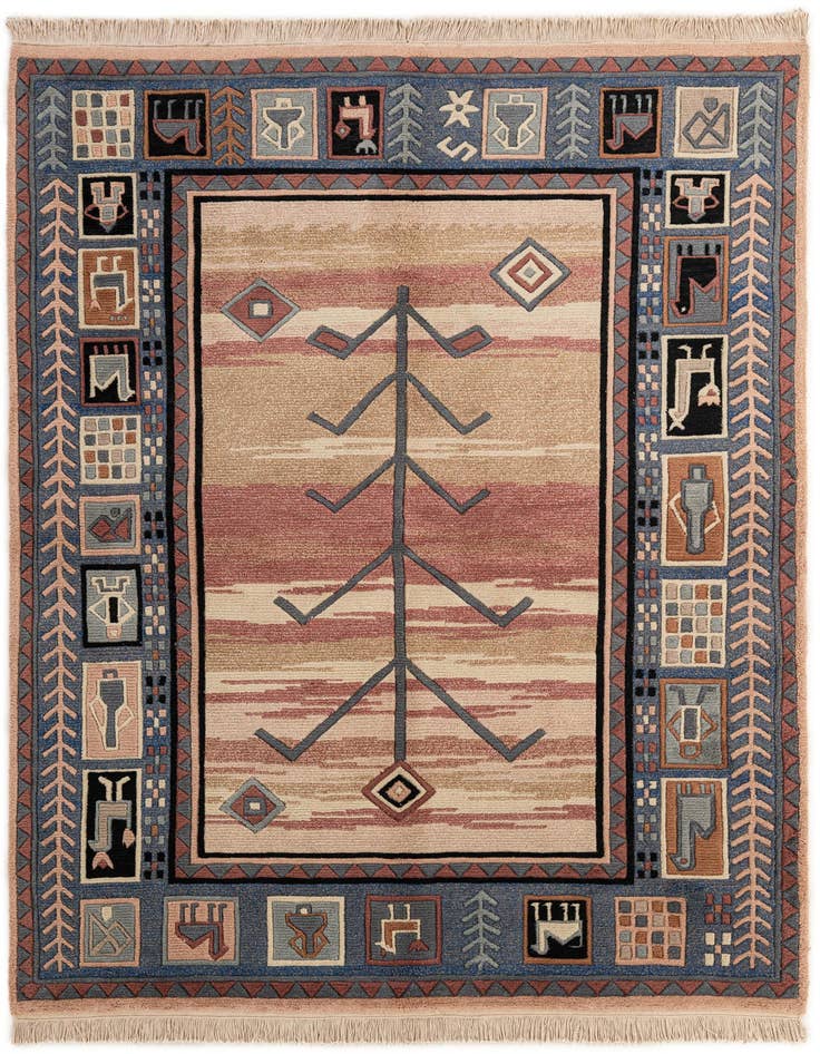 Detail image of 5' 8 x 7' 7 Hand Knotted Tibet Wool Rug