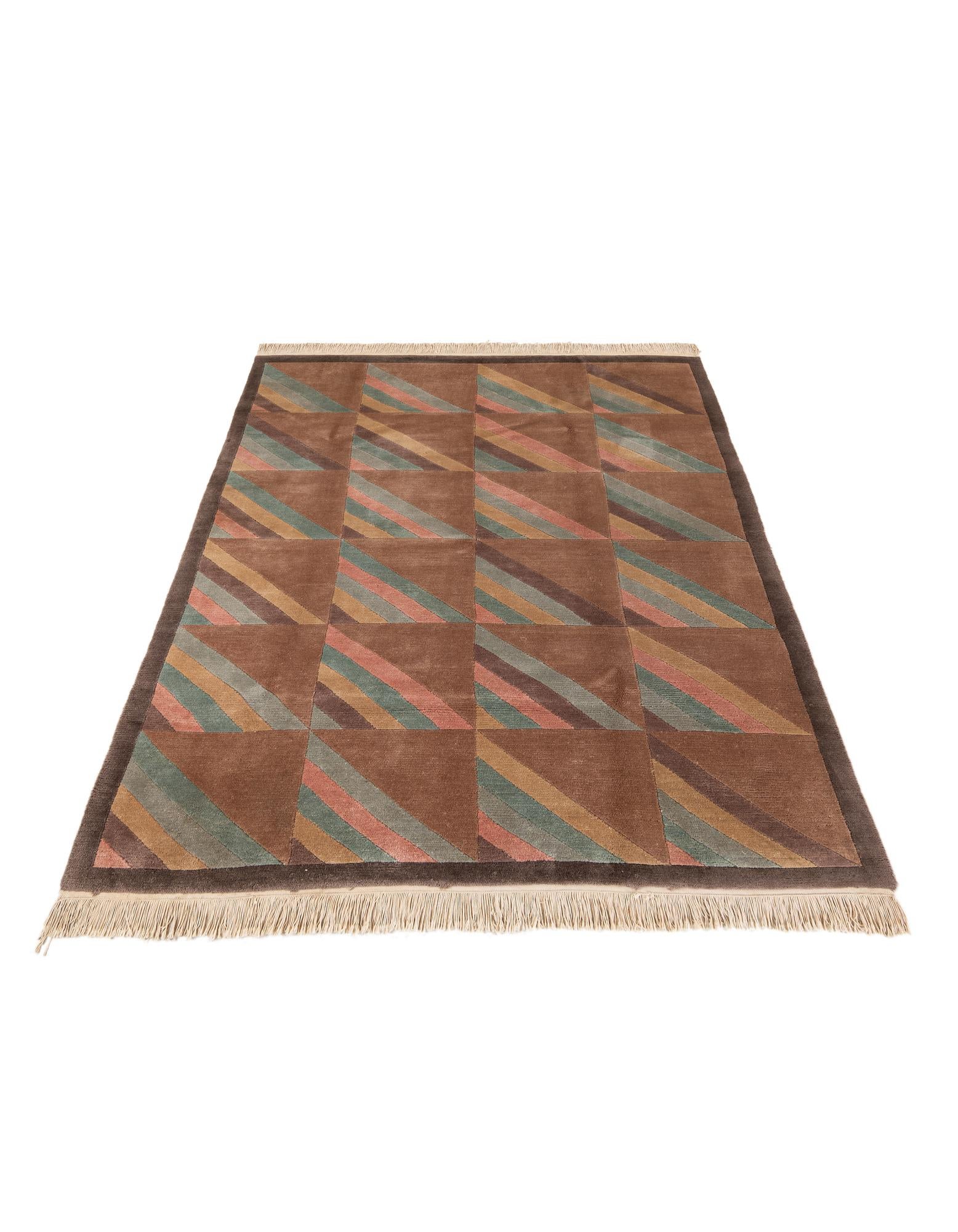 5' 6 x 8' 1 Hand Knotted Tibet Wool Rug