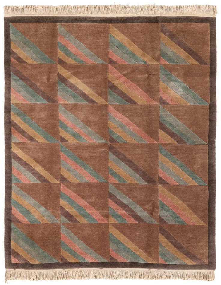 Detail image of 5' 6 x 8' 1 Hand Knotted Tibet Wool Rug