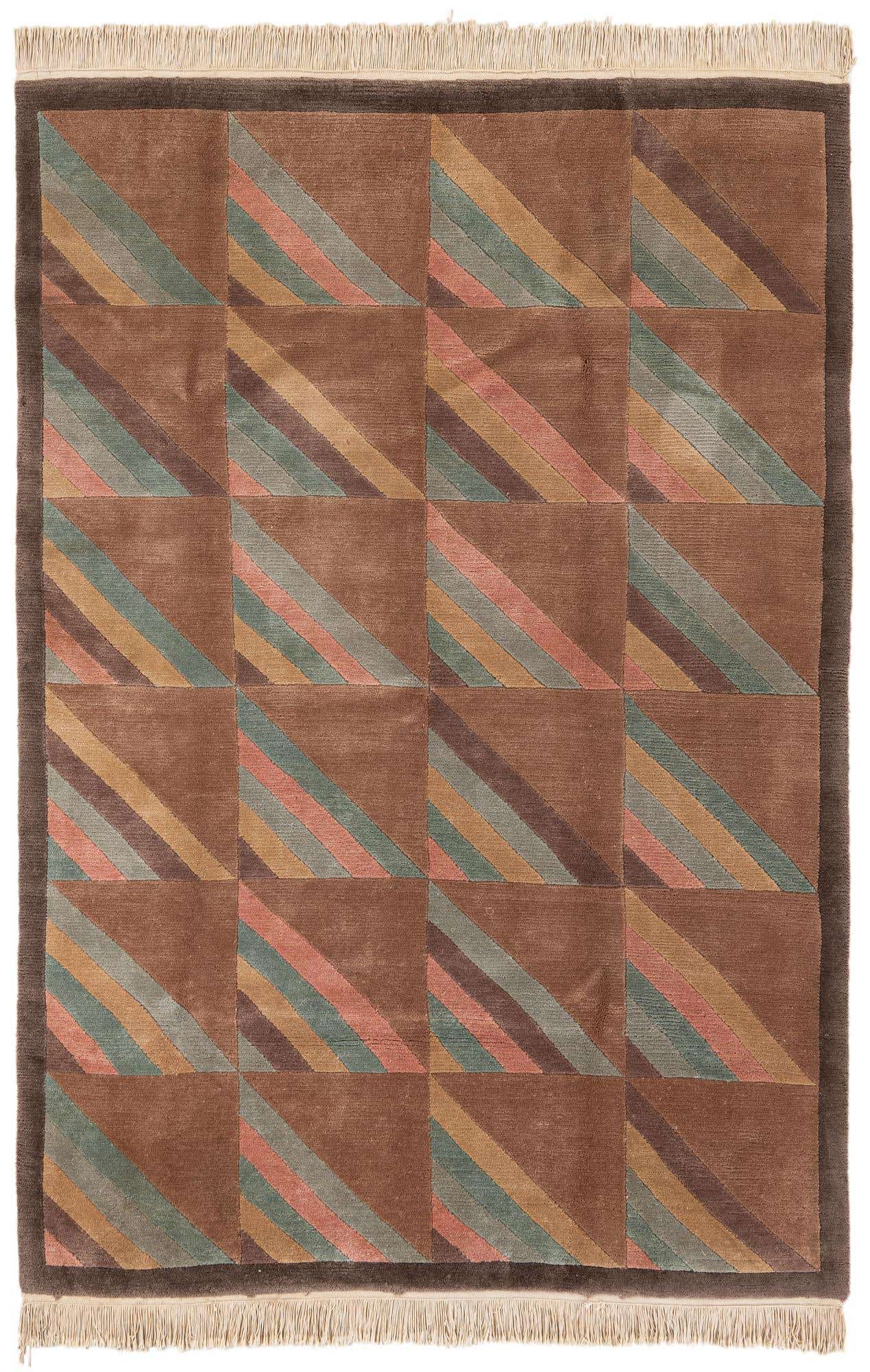 5' 6 x 8' 1 Hand Knotted Tibet Wool Rug