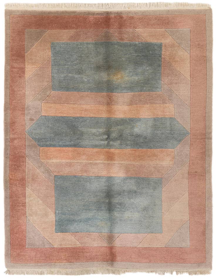Detail image of 5' 8 x 7' 9 Hand Knotted Tibet Wool Rug
