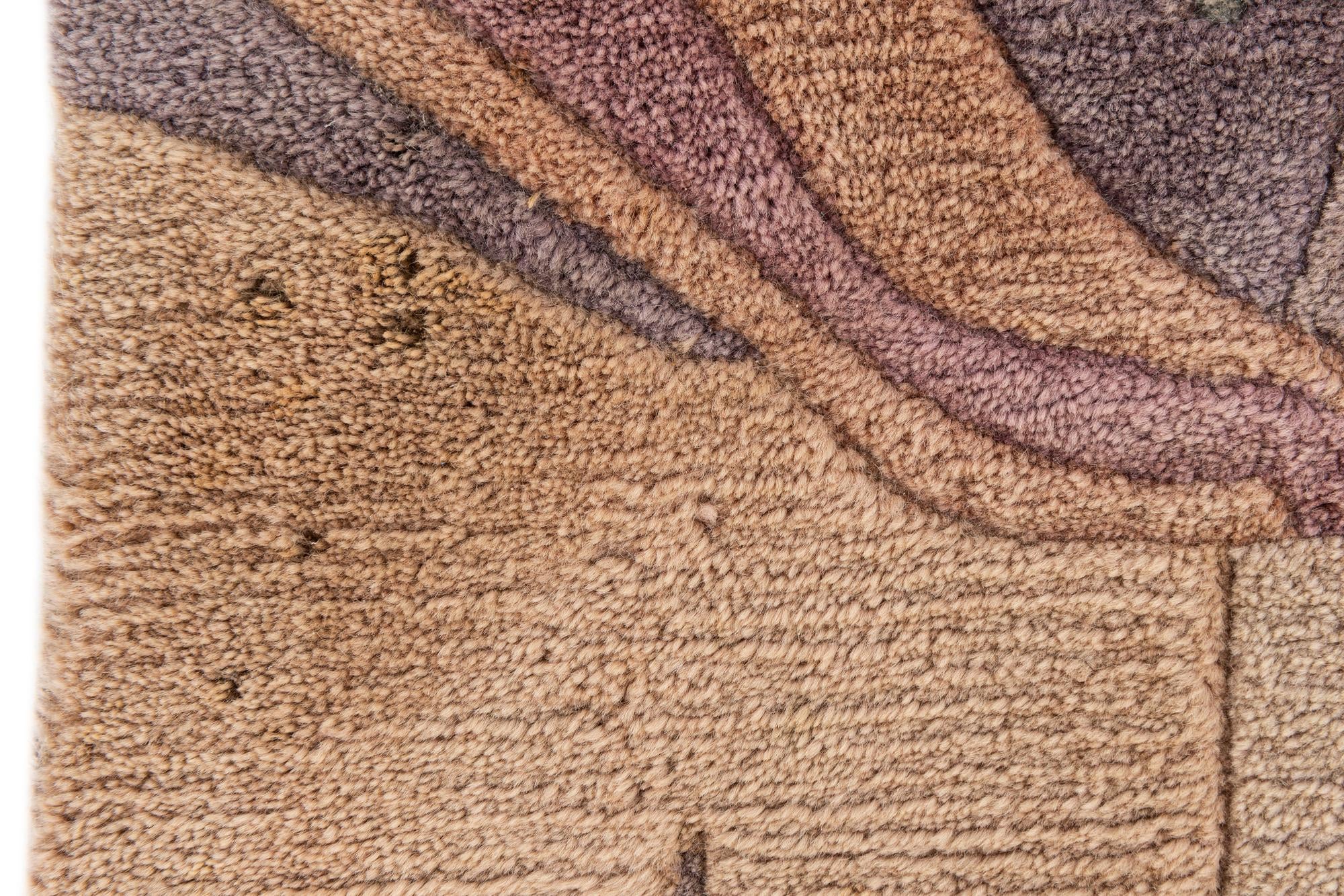 5' 9 x 8' Hand Knotted Tibet Wool Rug