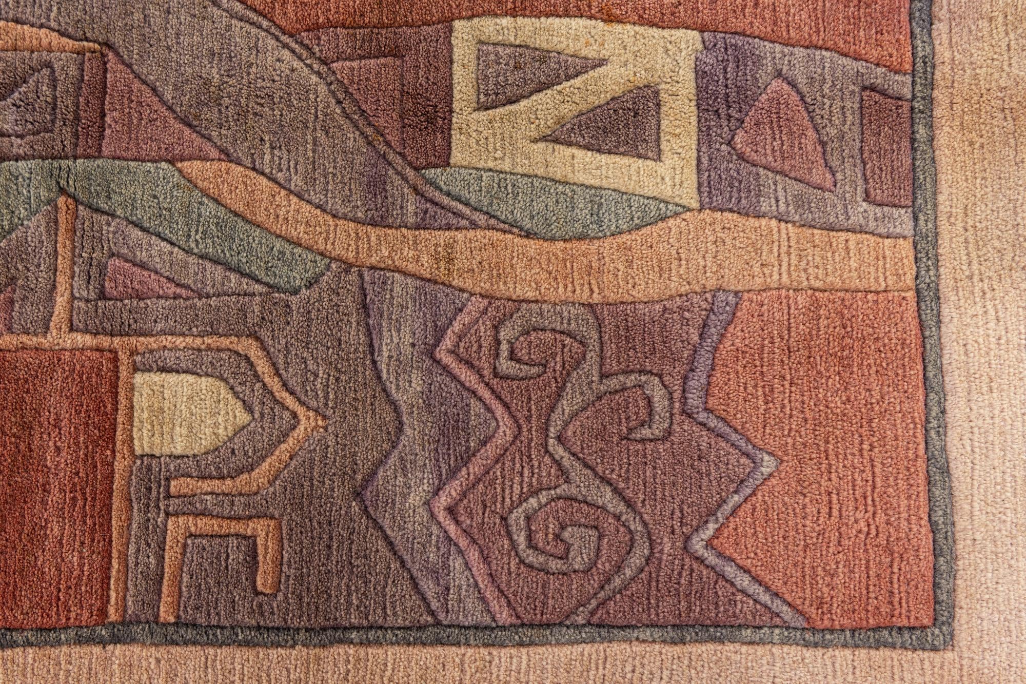 5' 9 x 8' Hand Knotted Tibet Wool Rug