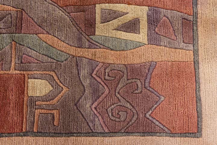 5' 9 x 8' Hand Knotted Tibet Wool Rug