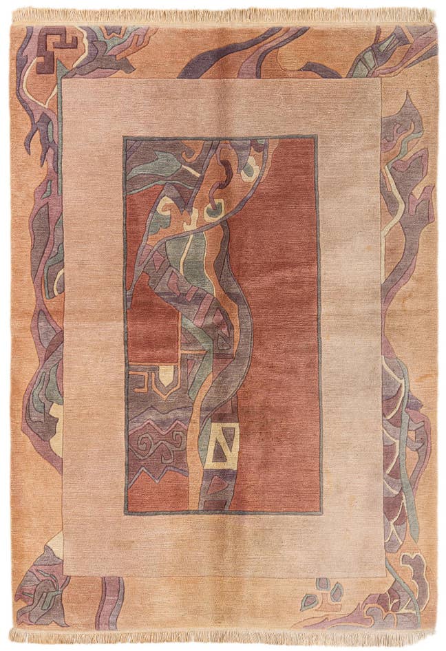 Detail image of 5' 9 x 8' Hand Knotted Tibet Wool Rug